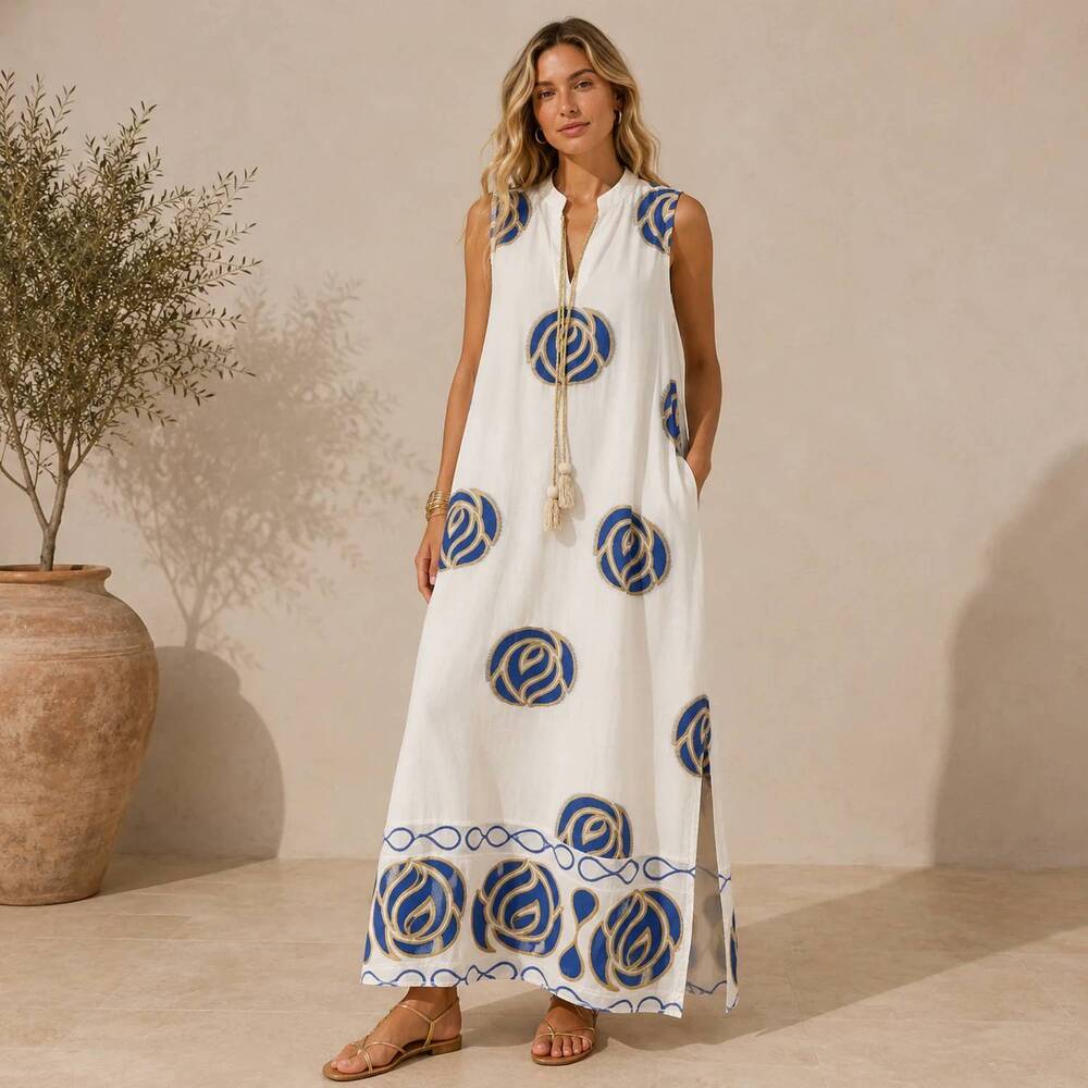 NEW MYSTERY RESORT haven maxi dress in blue